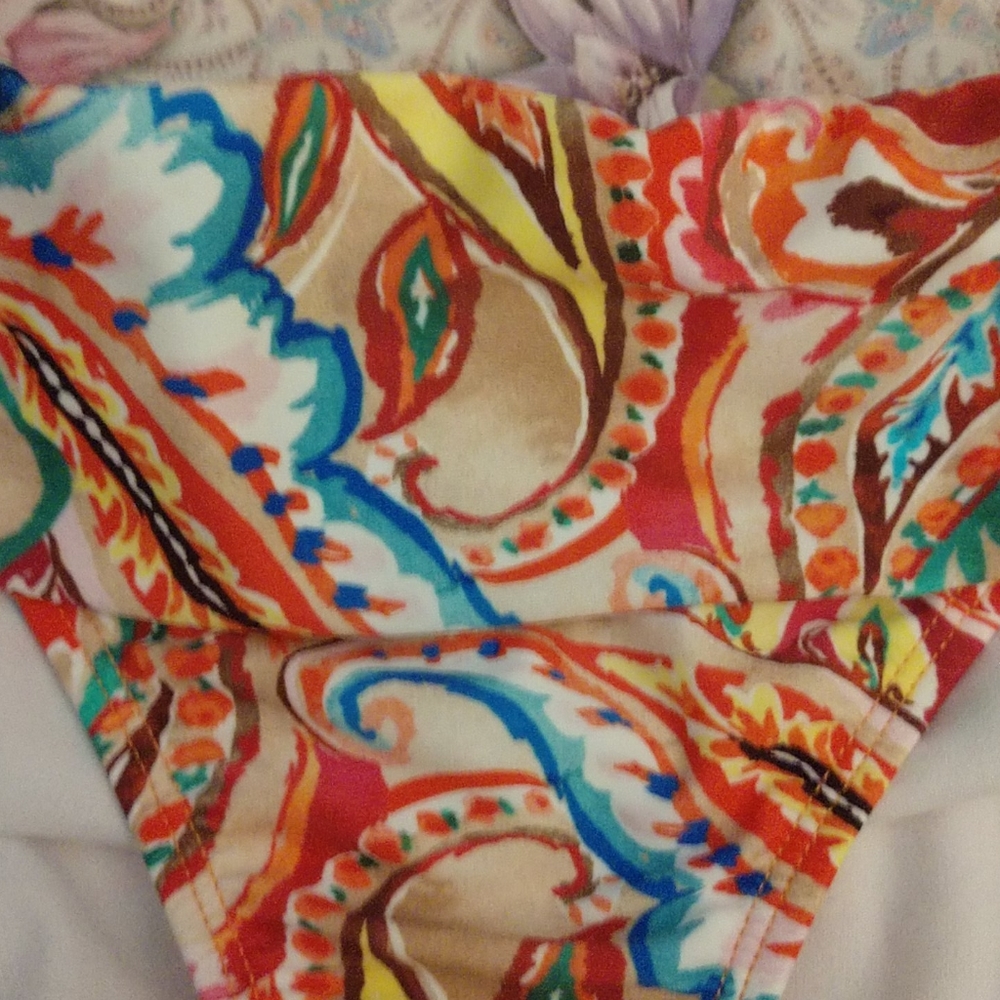 #3 Copy Lauren Ralph Lauren Paisley Print Bikini BOTTOM EUC - Picture 2 of 6